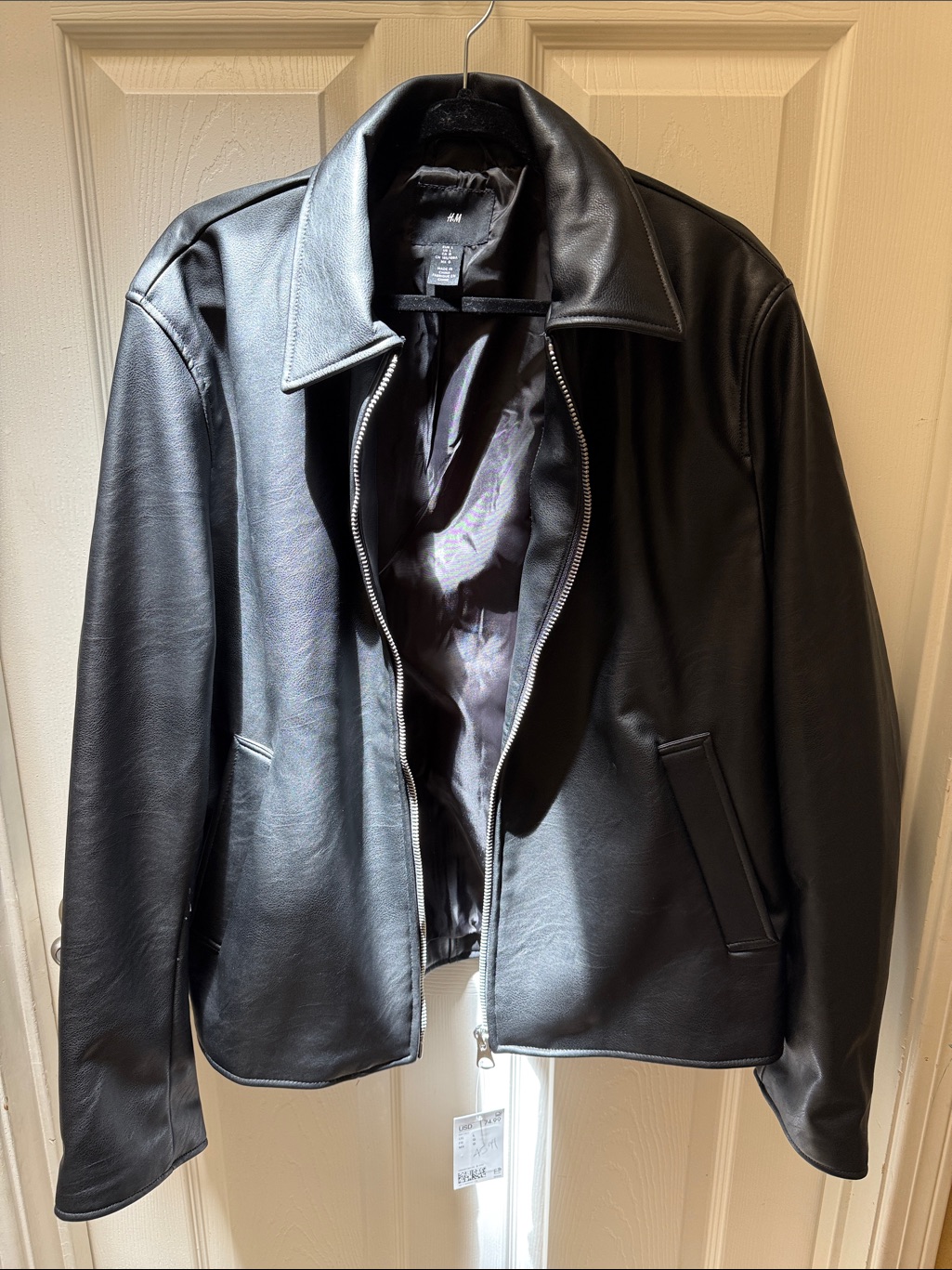 H&M Faux Leather Jacket - Nwt - Size L
